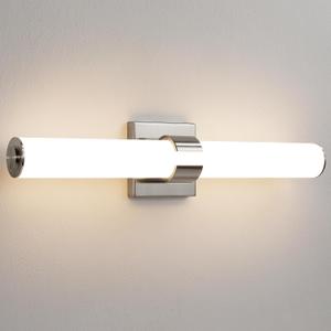 Brushed Nickel Vanity Lights for Bathroom - 22 Inch Bathroom Light Fixtures Over Mirror with Acrylic Shade, 18W LED Modern Vanity Lighting Fixtures Wall Sconce 3000K