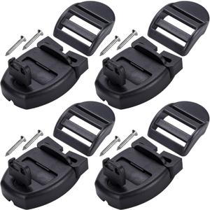4 Sets Spa Hot Tub Cover Clips, Black Hot Tub Cover Broken Latch Repair Kit Replacement Latches Locks with Keys and Hardwares Hardware Accessories for Spa Cover Straps