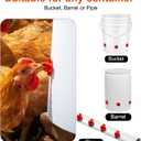 TAOGU Chicken Feeder No Waste Automatic Poultry Feeder Ports Chicken Feeders and Waterer Set Chicken Feeders Kit