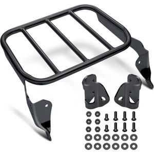 MoKitDora Luggage Rack for Harley Sissy Bar Uprights Compatible with 2018-later Softail Deluxe FLDE, Heritage Classic FLHC FLHCS, Slim FLSL, Street Bob FXBB, FXBBS and FXST, Gloss Black