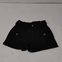 Women's Stretchy Jean Shorts Mid Waisted Twill Shorts Stretch Junior Booty Denim Shorts with Pockets Club Night (Black, Small)