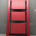 Taranta 4 Step Stool Foldable,Aluminum Step Ladder-Red