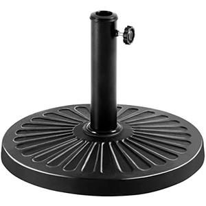 Yaheetech 17.5'' Antiqued Patio Umbrella Base 22-lbs Outdoor Heavy Duty Round All-Weather Umbrella Base Stands for Patio, Outdoor, Black