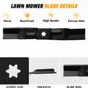 942-05067 Mulching Mower Blade for MTD Cub Cadet 50" Deck XT1 XT2 RZT GT50 LT50 LX50 ST54 50 Inch Deck Replace 742-05067 942-05052 3-in-1 Blades(6-Point Star) 3 Pack