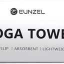 Eunzel Hot Yoga Towel - Microfiber Non Slip Yoga Mat Towel with Grip Dot Sweat Absorbent Towel for Hot Yoga, Pilates and Fitness 72" x 24", Dark Cyan/Orange