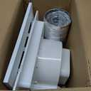 12" Ultra Quiet Bathroom Exhaust Fan with 6500K LED Light, 1.0 Sone 120 CFM, 10x10 Mount, 1500 LM Ceiling Ventilation Fan, Energy Efficient (6500K LED-W)