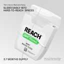 3 x REACH Waxed Dental Floss, Mint, Plaque Remover for Teeth, Shred Resistant, Floss Slides Smoothly, Easy to Use, Waxed, Deep Cleaning Teeth, Oral Care, PFAS Free, for Adults & Kids, 6 Pack, 55 yd