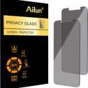 Ailun Privacy Screen Protector for iPhone 17e / iPhone 16e / iPhone 14 / iPhone 13 / iPhone 13 Pro [6.1 Inch] 2 Pack Anti Spy Private Tempered Glass Case Friendly [Not for iPhone 16 6.1 Inch]