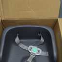 Ingenuity SmartClean Toddler Booster Seat for Kitchen Chair Lightweight for On-the-go, Easy-Clean, 3-Point Harness Strap Booster Seat for Dining Table, Slate