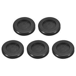 Uxcell 5Pcs Rubber Grommets 1-3/16" (30mm) Drill Hole, 1" (25mm) ID Double Sided Hole Plugs Ring Gasket for Firewall Cable Wire Protecting, Black