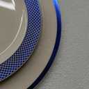 Blue Plastic Plates,Blue Disposable Plates Include 10.25inch Dinner Plates & 7.5 inch Dessert/Salad Plates for Graduation/Wedding/Birthday Holiday Party Decorations (Navy Blue/White)