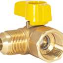 3/4 Inch FIP x 5/8 Inch OD Angle Gas Ball Valve with 1/4-Turn Handle, Brass Plumbing Fitting, 60029