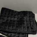 Velvet Couch Cover, Plush Sectional Sofa Cover Washable, Anti Slip Sofa Slipcover for Armrest & Backrest, Furniture Protector Covers for Pets & Kids(1PC, Black, 27.6"27.6", Single Seater)