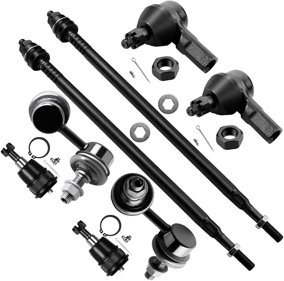 SCITOO 8pcs Front Suspension Kit Inner Outer Tie Rod End fit 2002-2006 for Honda CR-V with Lower Ball Joint Sway Bar Link