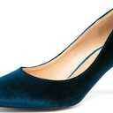 NEWBELLA Pointed Toe Kitten Heels for Women, Closed-Toe Low Heel Pumps, Comfortable Work Shoes for Business Casual and Formal Occasions, 38