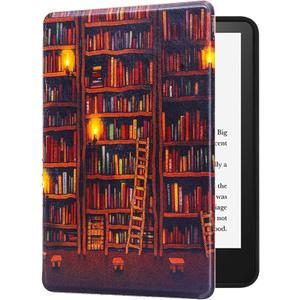 Case for Kindle Paperwhite with 6.8" Display 11th Gen 2021 Release Only (Model No M2L3EK M2L4EK) with Auto Wake/Sleep, Library