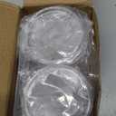 4 Pack Acrylic Qtip Holder Dispenser for Cotton Swabs, Balls, Pads, Floss Picks- Small Clear Acrylic Canister Apothecary Jar Set, Bathroom Essentials Accessories Decor, Vanity Makeup Storage Organizer