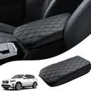 Autorder Center Console Cover for 2018-2022 2023 2024 BMW X3 Accessories Armrest Cushion Cover Nappa Leather Middle Console Covers X3 Console Cushion Pad Anti-Scratch