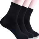 Bamboo Low Quarter Thin Ankle Sock for Men and Women Natural Breathable Comfortable Socks 6 Pairs (Black, L)