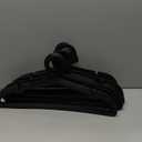 100 Pack Clothes Hangers, Non Slip Plastic Coat Hangers, Space Saving Hangers, Heavy Duty, Hanging Dry Wet Clothes, 16.4" x 8.3", Black, UAPY05100B