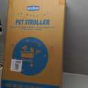 Pet Stroller for Medium Dogs, Smooth-Ride Dog Stroller with Detachable Carrier, Rubber Wheels, Car Seat Combo 3-in-1, Up to 50 lbs, for Senior Dogs & Cats, Tan