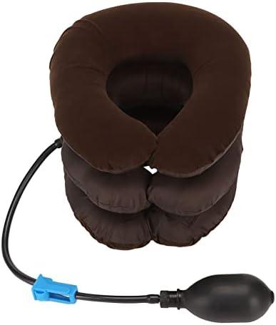 TEUOPIOE Neck Support Traction Device Inflatable Reduce Pressure Cervical Stretching Device Pillow for Neck Pain Relief