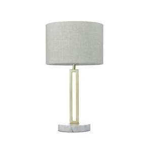 Metal Base Marble Ainsley Table Lamp - Grey