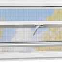 Vinyl Basement Hopper Window, Bathroom Window 32" x 14" White