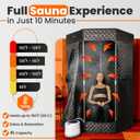 Portable Steam Sauna Box for Home, 5 Layer Waterproof, Portable Steam Sauna with 4L Steamer, Remote Control & Folding Chair, Indoor & Outdoor to Relax & Detox, 36" x 36" x 71" (Black)