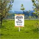 Do Not Pick fruit yard Sign With Stake,Protecting Fruits Yard Sign,Garden Sign With Stake Garden Farm Decor Fence Yard Outdoor For Private property(8x12in)
