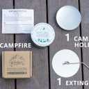 Portable Campfire, Holder and Extinguish Included, Reusable Fire Pit for Camping, Smores, Picnics - Made with Recycled Soy Wax Up to 3-5 Hours Burn Time - Tabletop Fireplace, Emergency Heat - 2 Pack