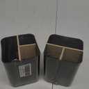 Electric Toothbrush Holder 3 Slots Tooth Brushing Holder with Bamboo Dividers for Bathrooms, Plastic Toothbrush and Toothpaste Organizer for Shower, Countertop, Vanity, Black, 2-Pack