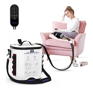Cold Therapy Machine with Programmable Timer, Portable Ice Machine for Knee After Surgery, Knee Replacement Recovery System, Cryotherapy Pain Relief w/Compression Pad for,Shoulder, Hip and Ankle