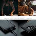 Hualele for Samsung Galaxy S24 Ultra Wallet Case with RFID Blocking, Galaxy S24 Ultra Case Wallet for Women Men with Card Holder Kickstand Leather Book Flip Case for Samsung S24 Ultra Black