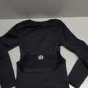 OQQ Long Sleeve Mini Dress Women Ribbed Tummy Control Club Party Dresses 2025 Fall Winter Staple (Small, Black)