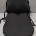 Wheelchair Cushion with Lumbar Pillow (2-Piece Set) for Adults and Seniors.Supportive Memory Foam for Back, Tailbone and Hip Pain Relief, Non-Slip Cover, Removable Straps. (Black)