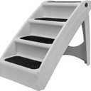 PetSafe CozyUp Folding Dog Stairs, Portable Indoor/Outdoor Pet Steps for Bed, Couch & Car, Grey, 20 Inch