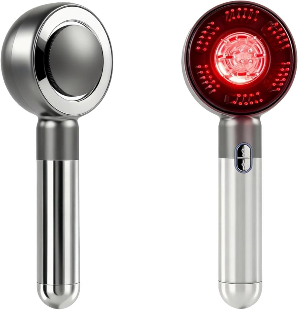 Multi Functional 3 in 1 Electric Scalp Massager Hair Growth, Red Light Therapy Scalp Massager with Oil Applicator, Portable Smart Scalp Hair Brush IPX7 Waterproof