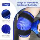 NEWGO Knee Ice Pack Wrap, Ice Pack for Knees Cold Compression Therapy for Knee Replacement Surgery, Arthritis Pain, ACL, Swelling, Sports Injuries (21.7" x 9.8") - Blue