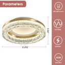 11.8inch Gold LED Flush Mount Ceiling Light 45W Modern Round Ceiling Light Fixture 4000K Super Bright Circle Ceiling Lamp for Bathroom Kitchen Entryway Hallway Stairwell Bedroom