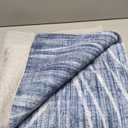 WITSHOCK 5x7 Area Rug for Living Room, Washable Rugs for Bedroom Kitchen Nursery Dining Room Office, Modern Wave Striped Rugs, Soft Thin Carpet Non Slip Low Pile for Home Decor, Blue