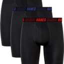 Hanes Men's Moves Performance Boxer Brief, Total Support Pouch, Regular, Trunk, and Long Leg, 3-Pack L