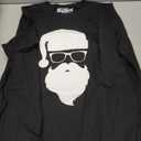 shop4ever Hipster Santa with Sunglasses Christmas Long Sleeve Shirt (Large, Black)