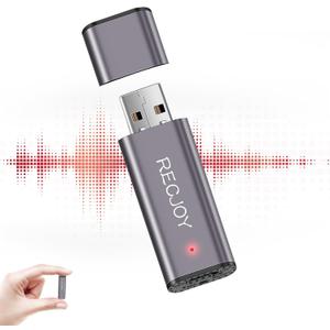 64GB Digital Voice Recorder USB Recording Device with 750Hrs Storage Capacity Voice Activated Recorder, Audio Recorder for Lectures Interview, Noise Reduction Rechargeable
