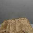 duduta Beige Faux Sheepskin Runner Rugs 2x6 ft, Fluffy Shag Bedroom Rug Fur Sofa Couch Covers Washable