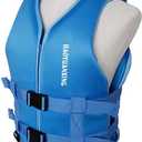 Adult Kayak Vest High Buoyancy Swim Vest Women's Men's Adjustable Safety Jacket Great for Boating, Swimming, Watersports (Blue,Medium)