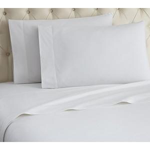 Shavel Home Products Micro Flannel Queen-Size Sheet Set, Machine Wash & Dry, No Pilling, 18" Deep Pocket with 2 Pillowcases, White
