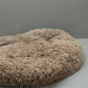 Bedsure Calming Dog Bed Medium Size Dog - Donut Washable Medium Pet Bed, 30 inches Anti-Slip Round Fluffy Plush Faux Fur Cat Bed, Fits up to 45 lbs Pets, Camel