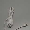 10FT 2 Prong Indoor Extension Cord,Thin White Extension Cords Male/Female Power Cable for Home Office Outdoor, 18/2 ETL Listed 10 FT Extension Cord