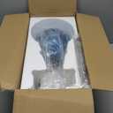 TENGXIN 8 Inch Hanging Light for Kitchen Island,Kitchen Pendant Lighting Over Island,Brushed Nickel Finished Blue Glass Pendant Light,Farmhouse Pendant Light for Dining Room